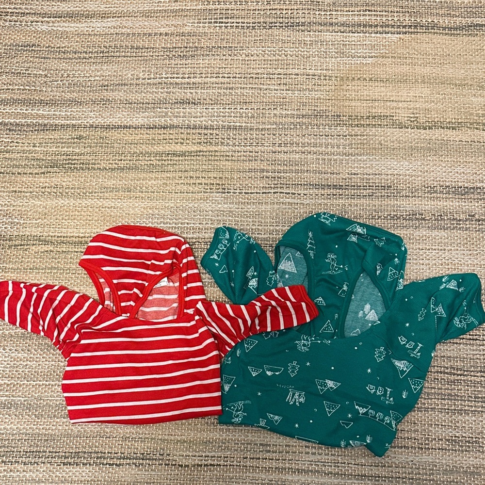 Target Red and Green Dog pajamas L and XL